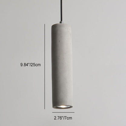 Rustic Concrete Round Hanging Light Fixture
