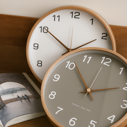Classic Minimalist Round Wall Clock - Fesara