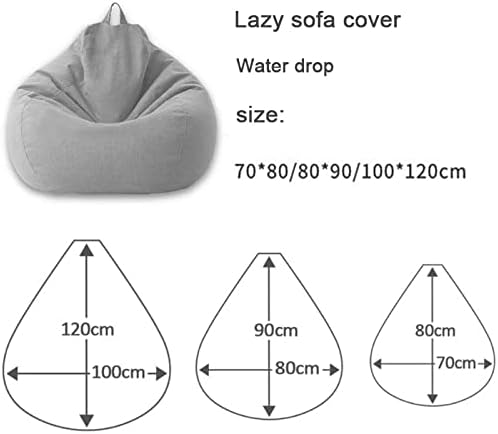 Plush Linen Bean Bag Chair - Soft Relaxing Seating
