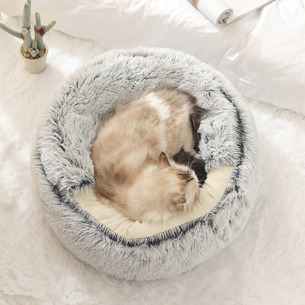 Cozy Pet Bed for Calming Sleep - Fesara