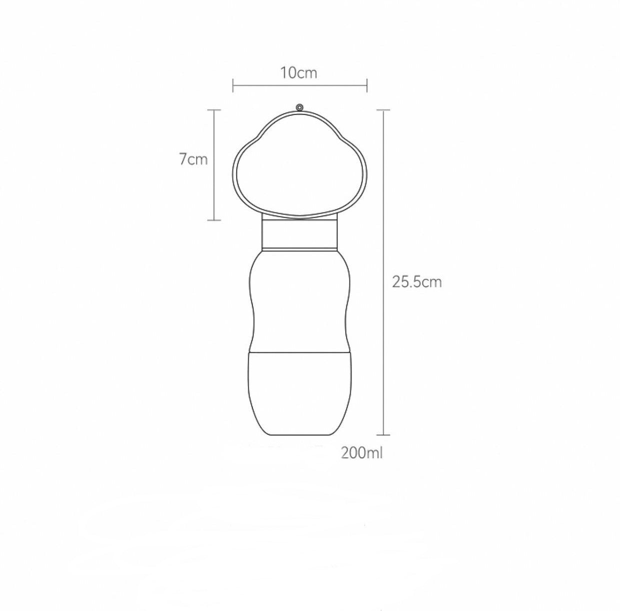 Portable 2in1 Pet Water Bottle Feeder Set