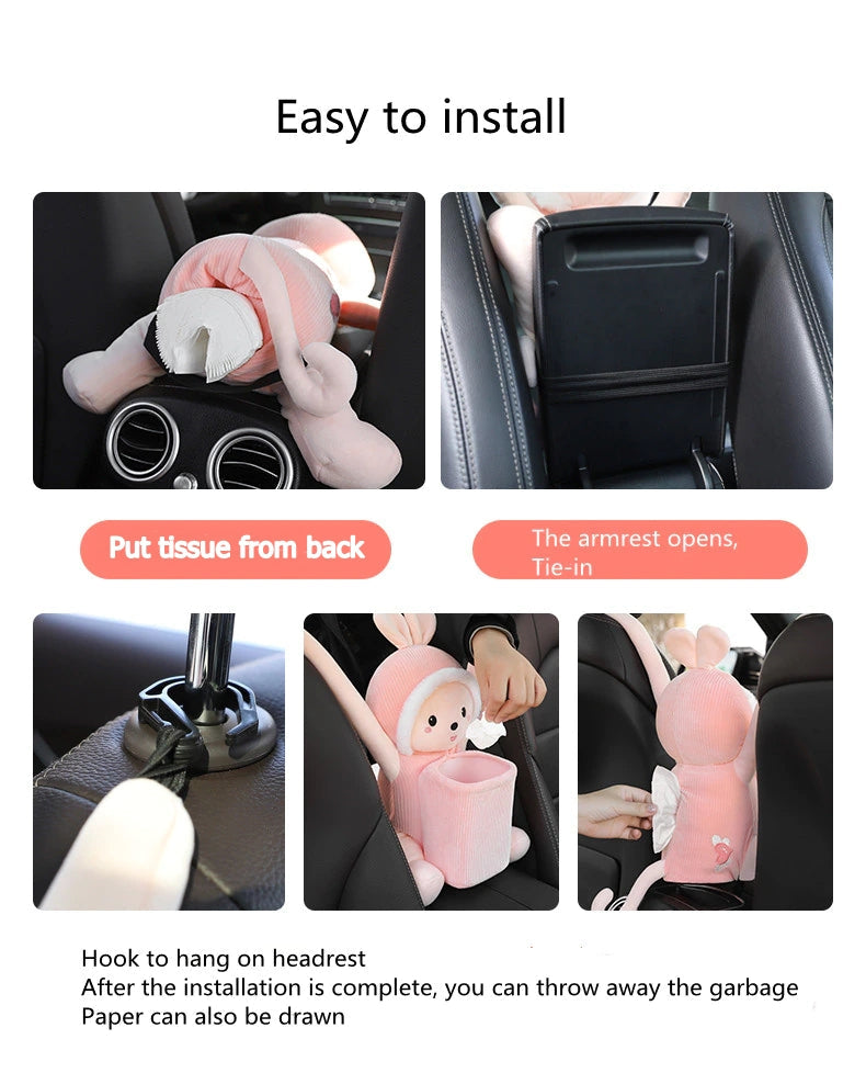 Fun Animal Design Car Tissue Holder