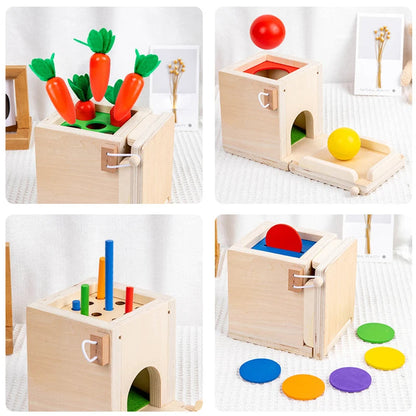 Wooden Learning Activity Box for Kids