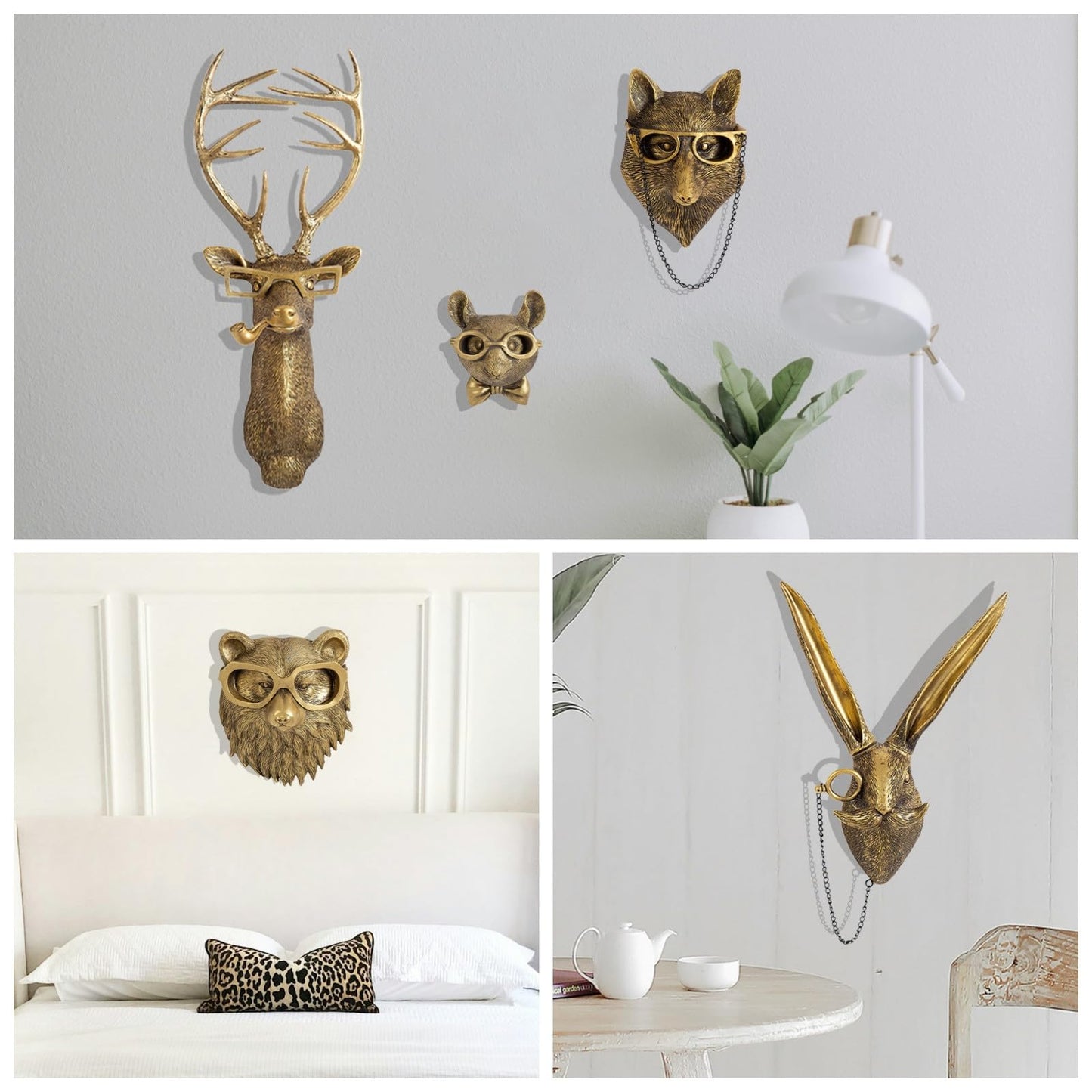 Wildlife Animal Head Wall Art Decor