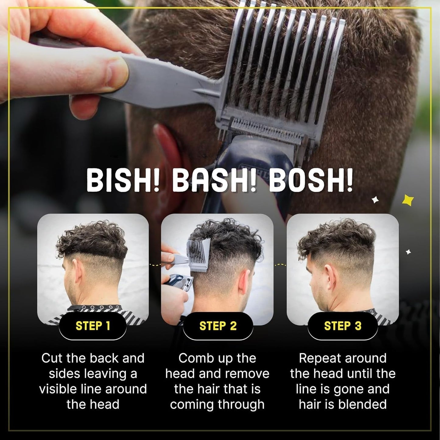 Fesara Fade Comb - Easy Hair Cutting Tool - Fesara