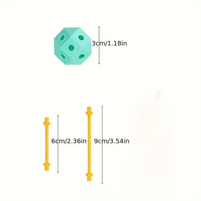 Colorful Interlocking Construction Beads