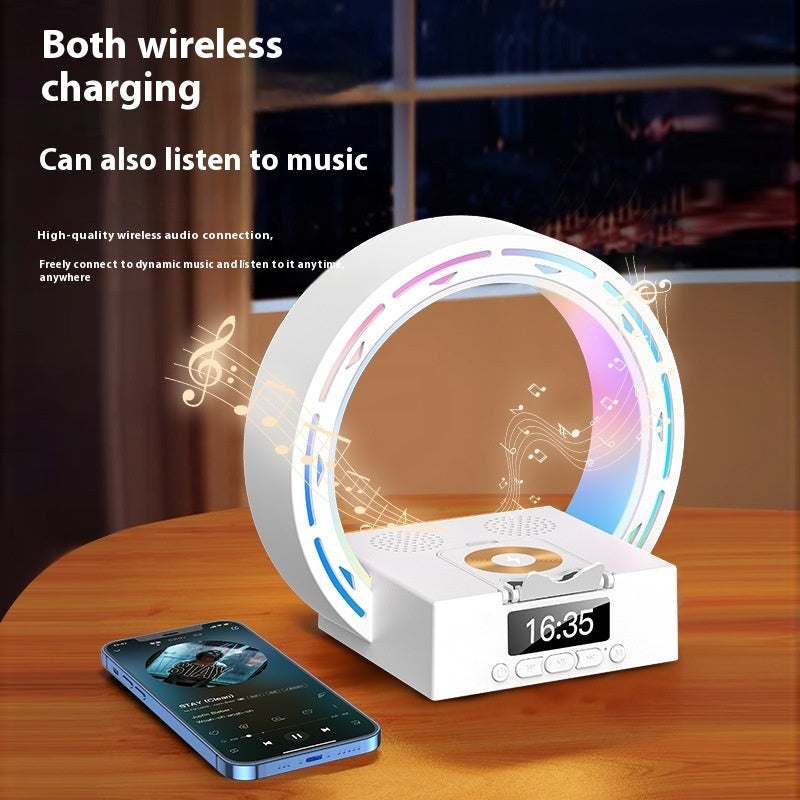 Wireless Speaker Lamp with Charger and Clock