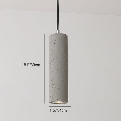 Rustic Concrete Round Hanging Light Fixture