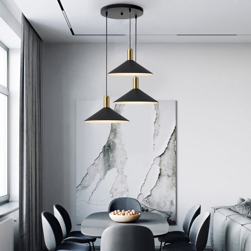 Contemporary Sleek Cone LED Hanging Light