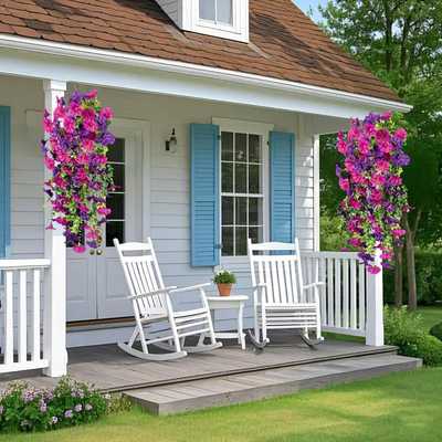 Colorful Outdoor Morning Glory Planter
