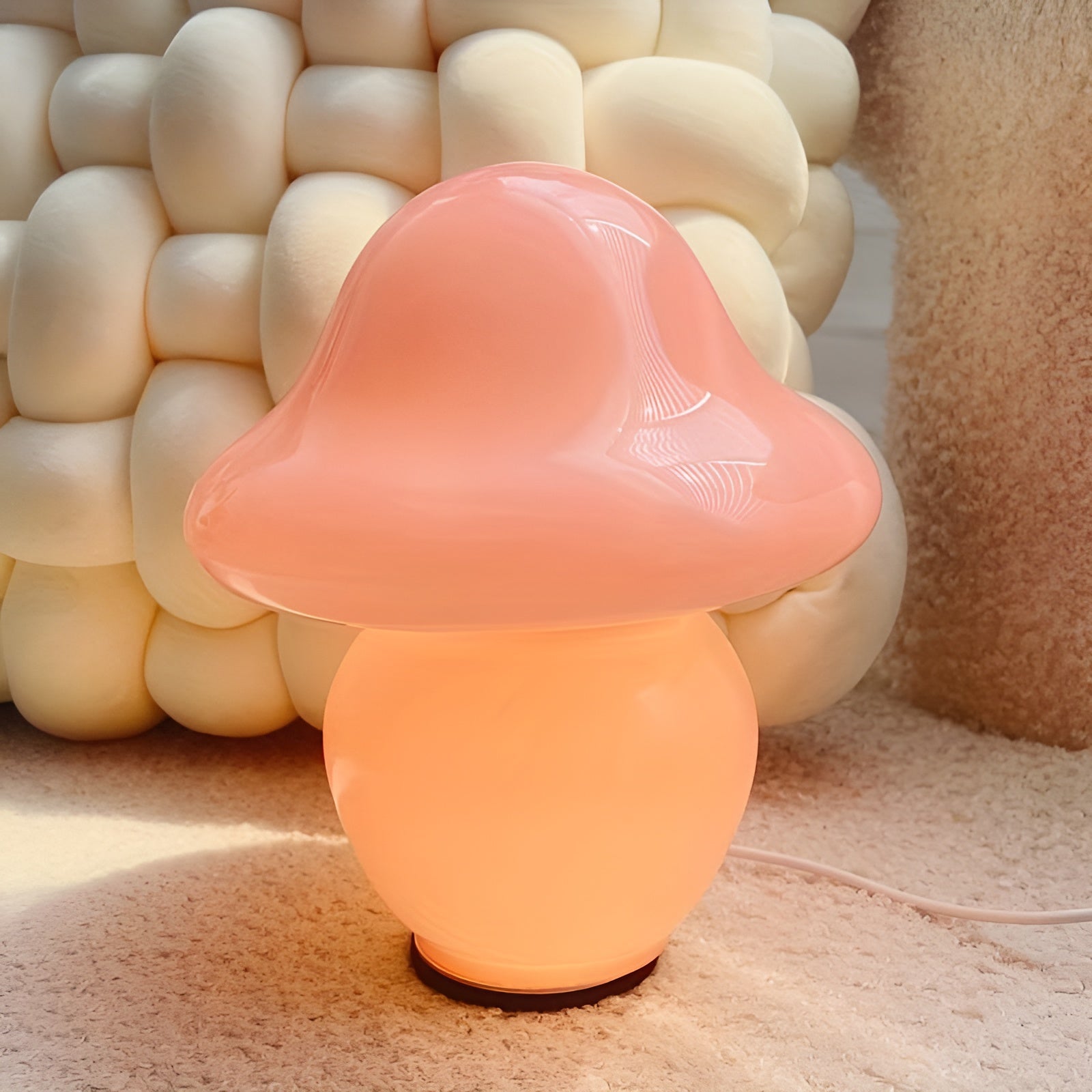 Beautiful Glass Mushroom Table Lamp - Fesara