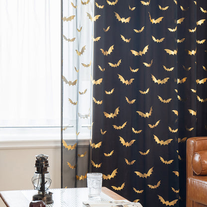 Delicate Bat Print Window Curtains