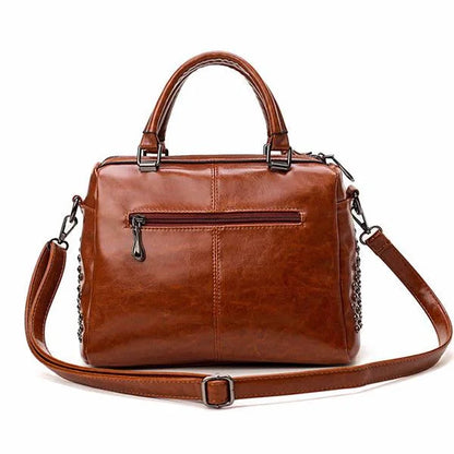 Luxurious Women's Leather Tote Shoulder Bag