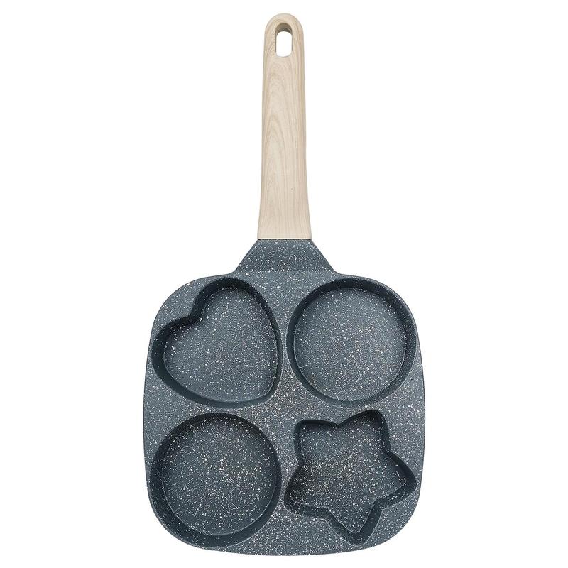 Fesara 4-Cup Easy Release Star Shaped Egg Pan
