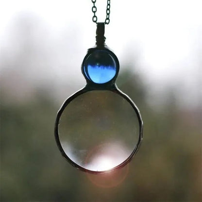 Elegant Magnifier Pendant Necklace