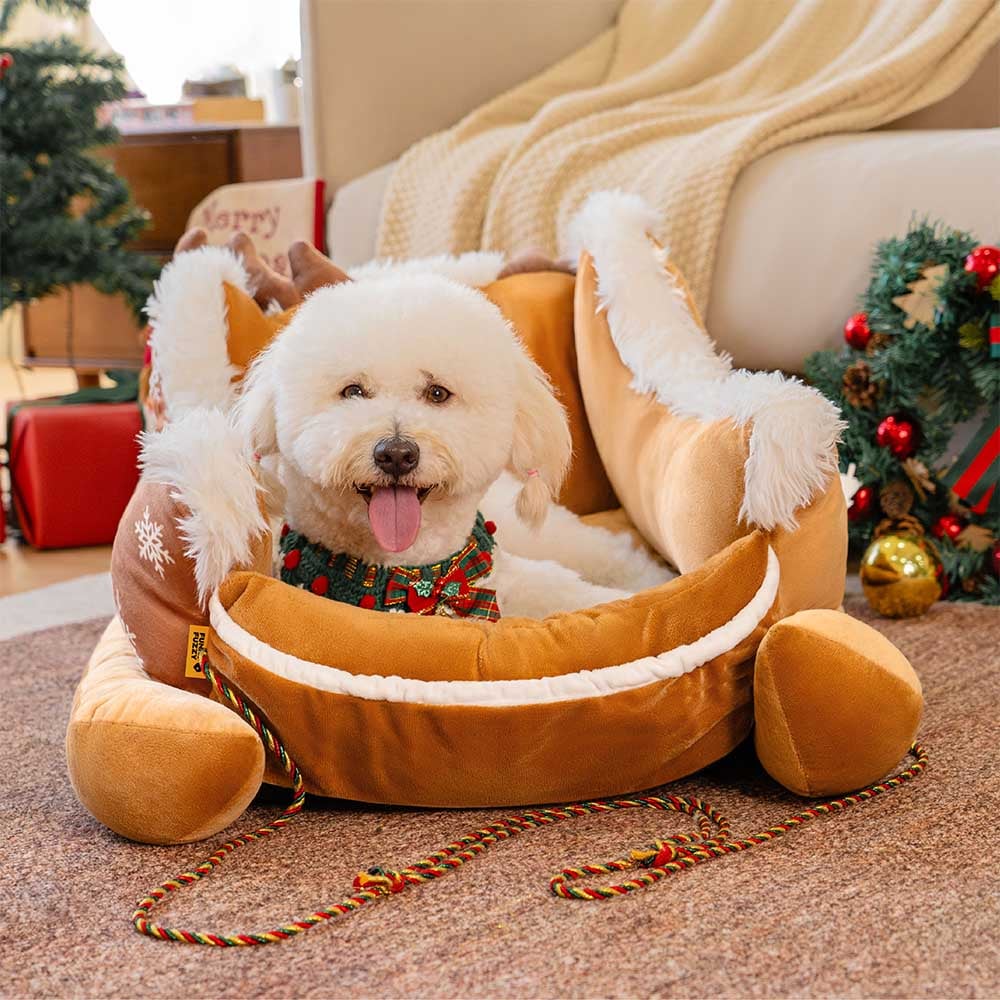 Warm Plush Dog Bed for Winter Nights - Fesara