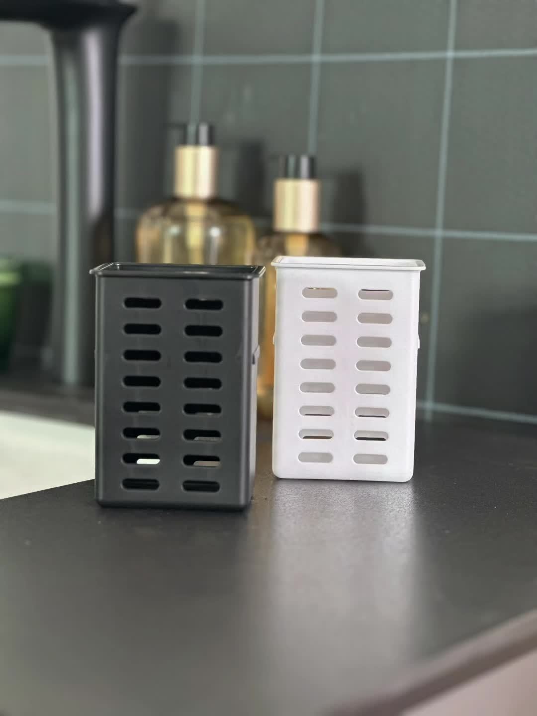 Sleek Wireless Cosmetic Wall Holder