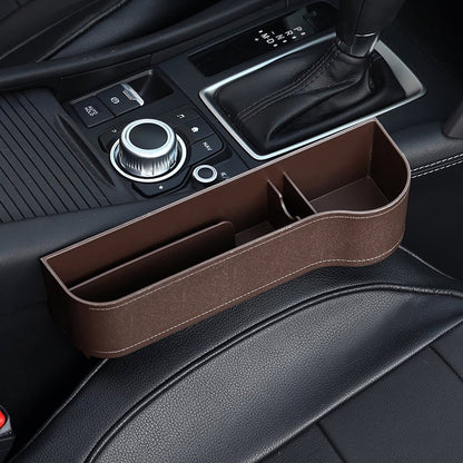 Premium Leather Auto Seat Storage Organizer