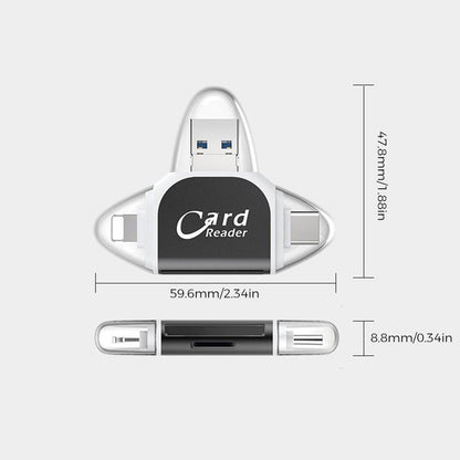 4-in-1 Multiport SD Card Reader Adapter