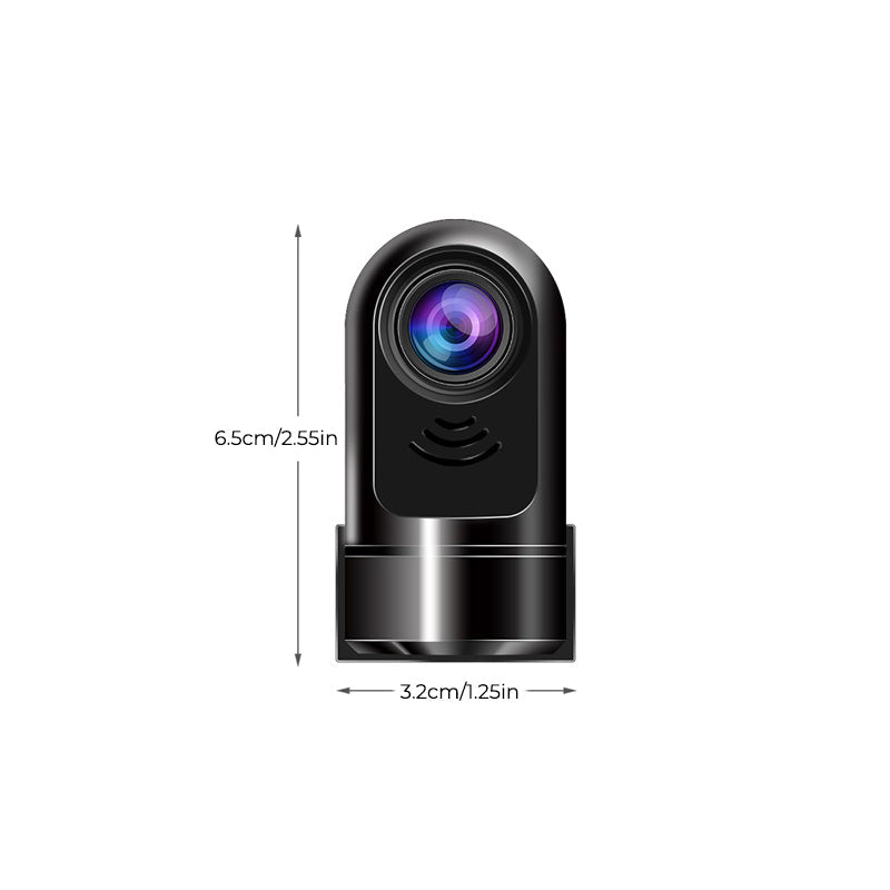Compact 1080P HD Car Dash Cam with Rotating Lens