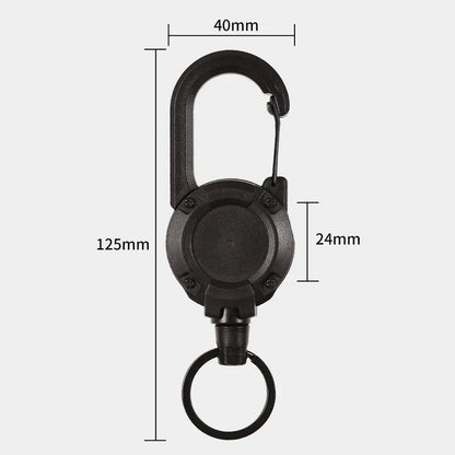 Retractable Outdoor Keychain with Steel Cable