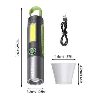 Compact Rechargeable LED Flashlight for Camping