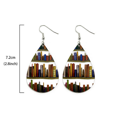 Simple Wooden Book Earrings