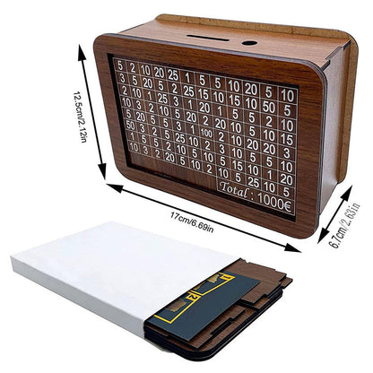 Classic Wooden Coin Bank Counter