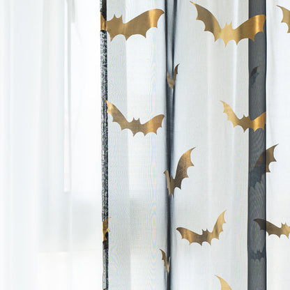Delicate Bat Print Window Curtains
