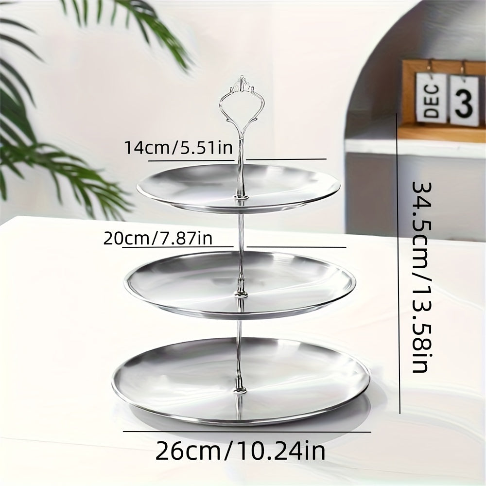 Metal Triple Party Serving Platter
