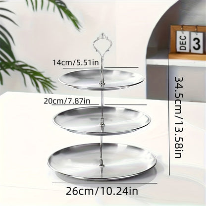 Metal Triple Party Serving Platter
