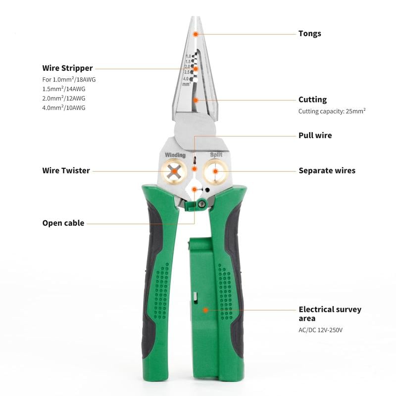 Multitool 8-in-1 Handyman Pliers