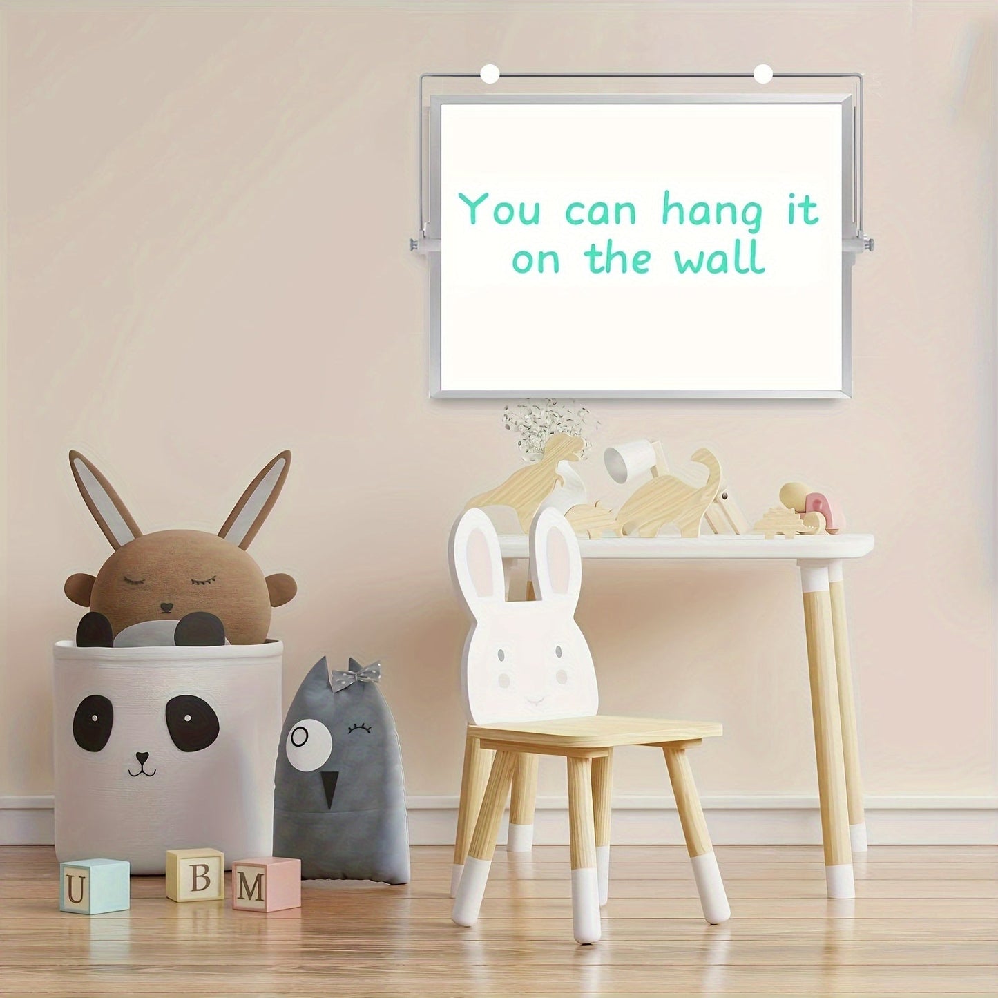 Double Sided Magnetic Whiteboard for Home and Office