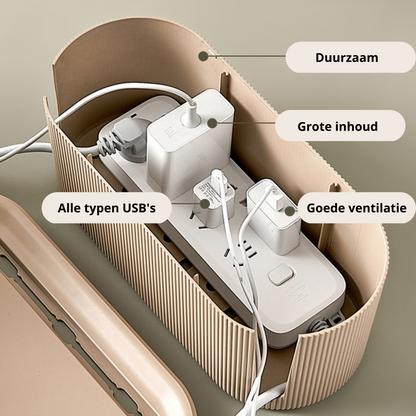 Compact Cable Management Storage Box Organizer