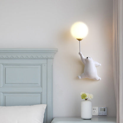 Colorful Kids LED Wall Light in Clear Plastic