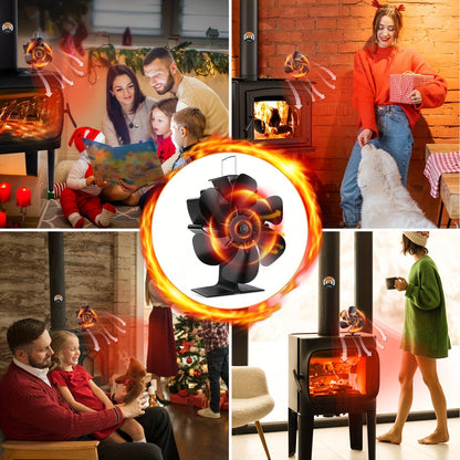 Quiet Heat Circulator Stove Fan