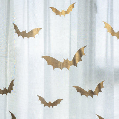 Delicate Bat Print Window Curtains