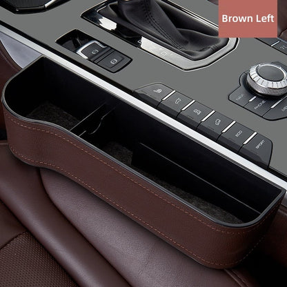 Premium Leather Auto Seat Storage Organizer