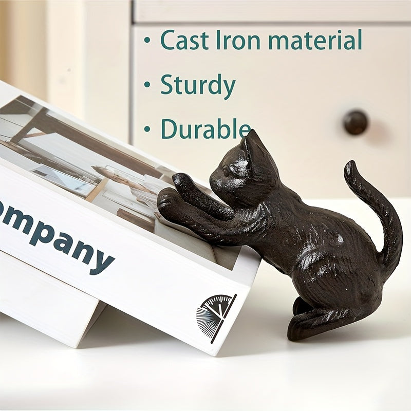 Rustic Cast Iron Bookends with Traditional Style