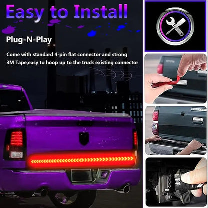 Fesara | 48-inch Dual Color LED Tail Light Strip – Ultra Bright Car Signal Light