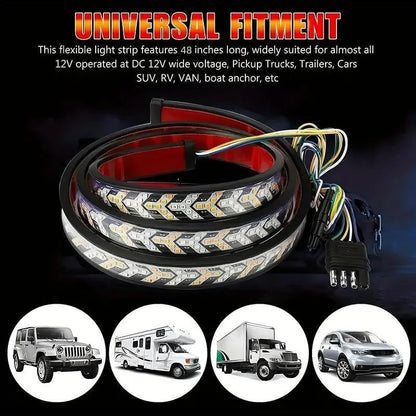 Fesara | 48-inch Dual Color LED Tail Light Strip – Ultra Bright Car Signal Light