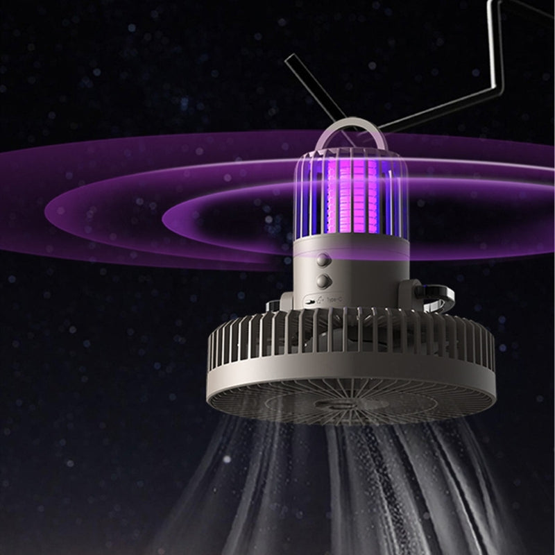 Compact Outdoor LED Lantern Fan