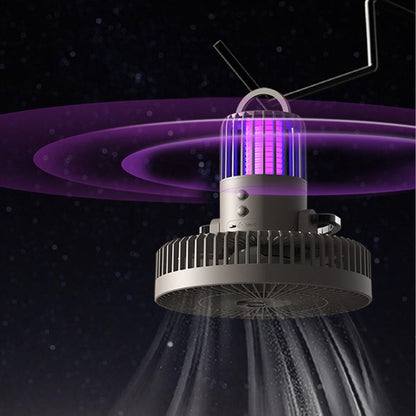 Compact Outdoor LED Lantern Fan