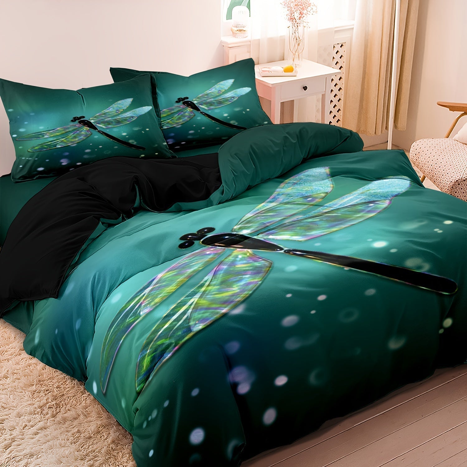 Beautiful Dragonfly Quilt Bedding Set - Fesara