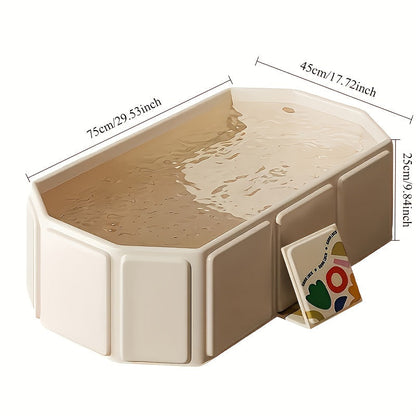 Portable Folding Bath Tub with Storage & Fast Fill