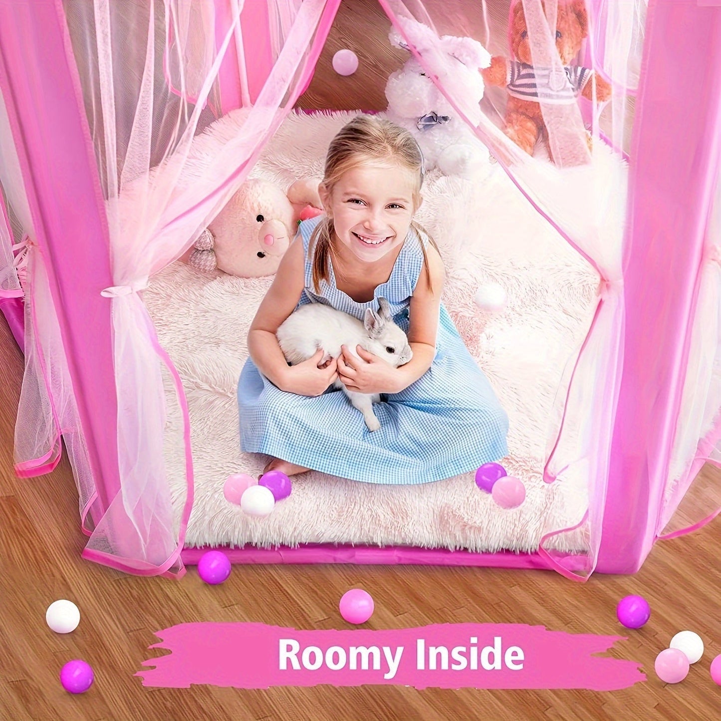Pink Fairy Playhouse Tent for Kids