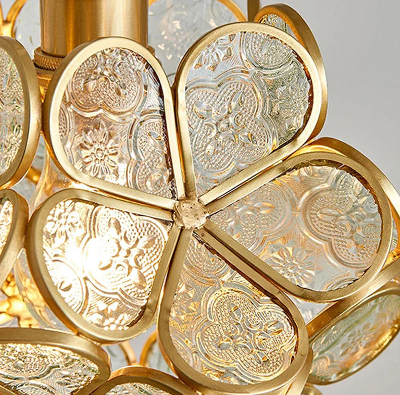 Stylish Floral Glass Hanging Light Fixture