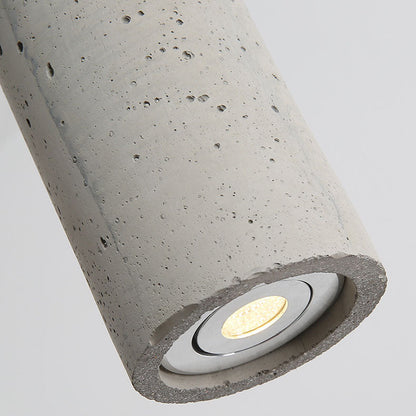 Rustic Concrete Round Hanging Light Fixture