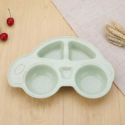 Kids' Car Shaped Divided Plate Made of Eco Friendly Material