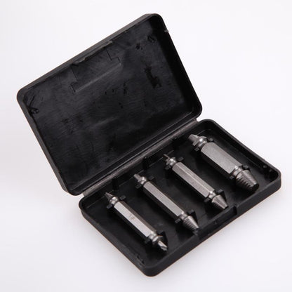 Easy Out Screw Remover 4Pc Set Double Ended Drill Bits